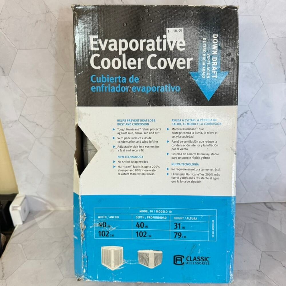 New Evaporative Cooler Cover Gray Model 10 40x40x31" Classic Accessories